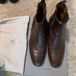 Chelsea leather boots. Worn once.